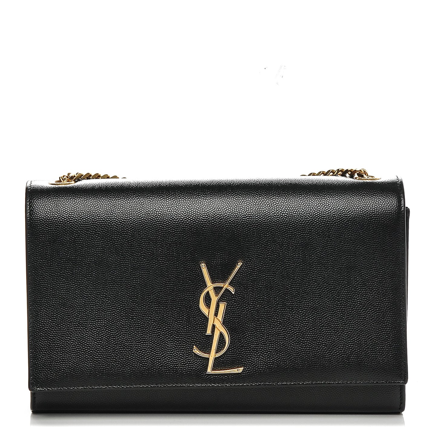 Grain De Poudre Medium Classic Monogram Kate Satchel Black