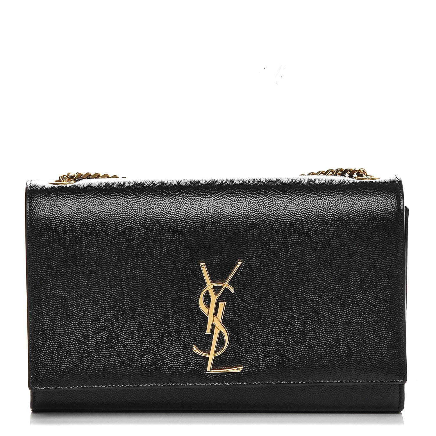 Saint Laurent Grain De Poudre Medium Classic Monogram Kate Satchel Black 1 of 7