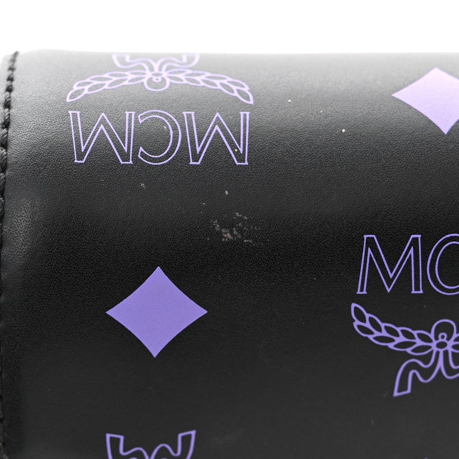 MCM Calfskin Color Splash Logo Small Millie Crossbody Belt Bag Dahlia Purple 14 of 14