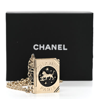 Chanel Metal Long Necklace Gold Black 8 of 8