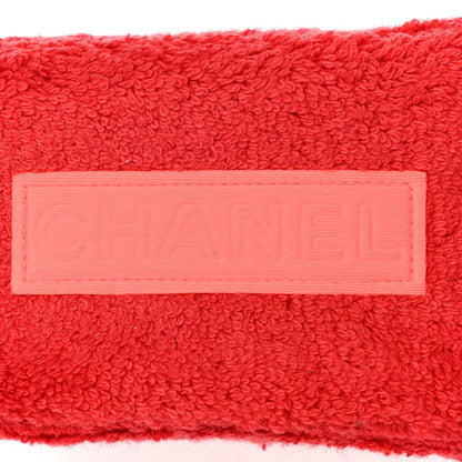 Chanel Terry CC Flat Mules Sandals 39 Dark Red Orange 7 of 8