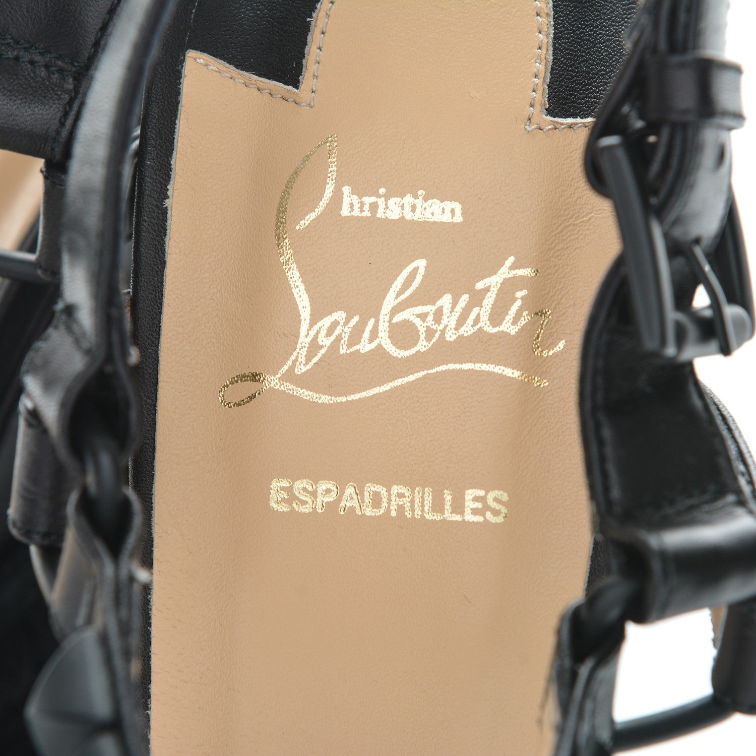Christian Louboutin Calfskin Rope Cataclou 140 Wedge Sandals 39 Black 6 of 14