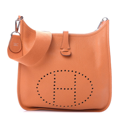 Hermes Taurillon Clemence Evelyne III PM Orange 1 of 12