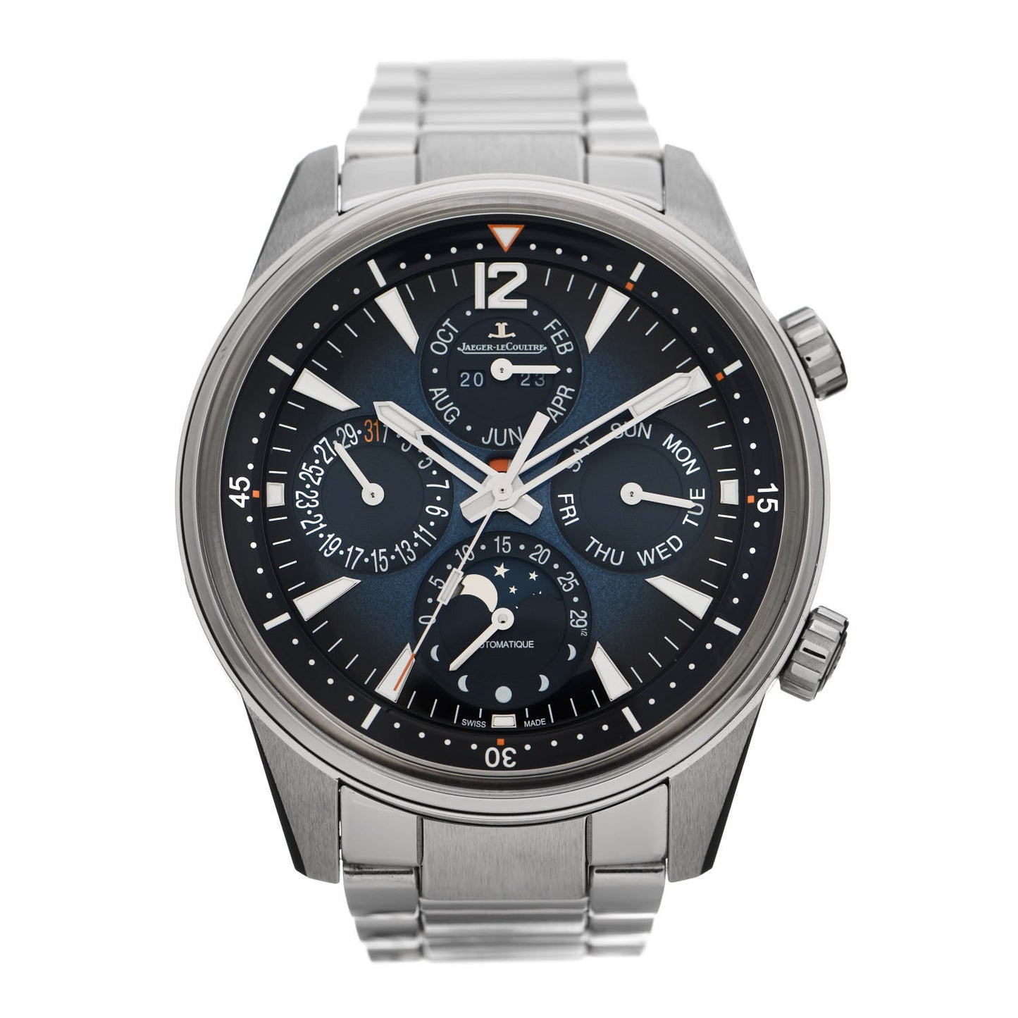 Stainless Steel 42mm Polaris Perpetual Calendar Automatic Watch Blue Q9088180