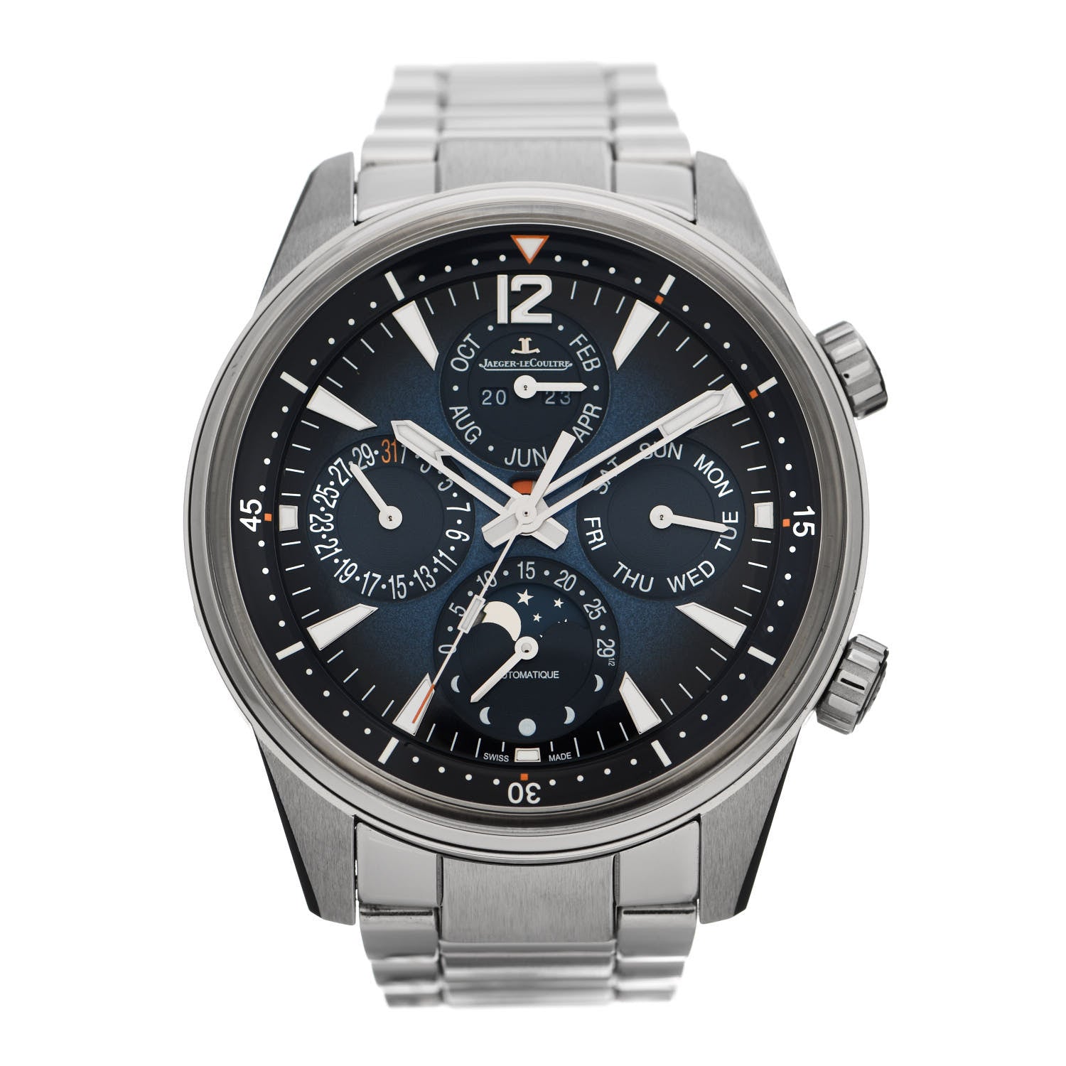 Jaeger-LeCoultre Stainless Steel 42mm Polaris Perpetual Calendar Automatic Watch Blue Q9088180 1 of 5