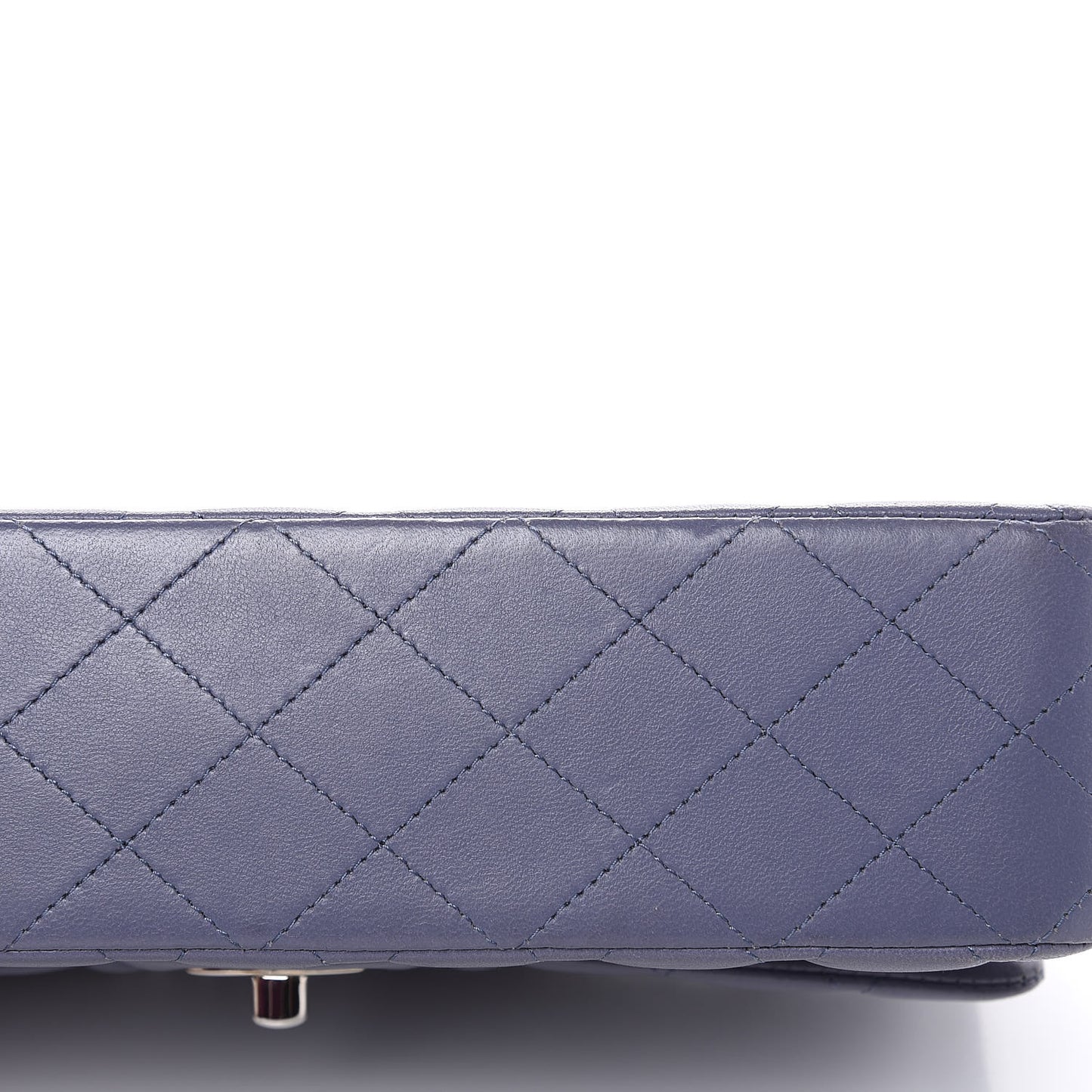 Lambskin Quilted Medium Double Flap Light Purple