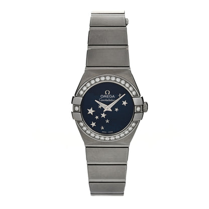 Omega Stainless Steel Diamond Bezel 24mm Constellation Quartz Watch Blue 123.15.24.60.03.001 1 of 5