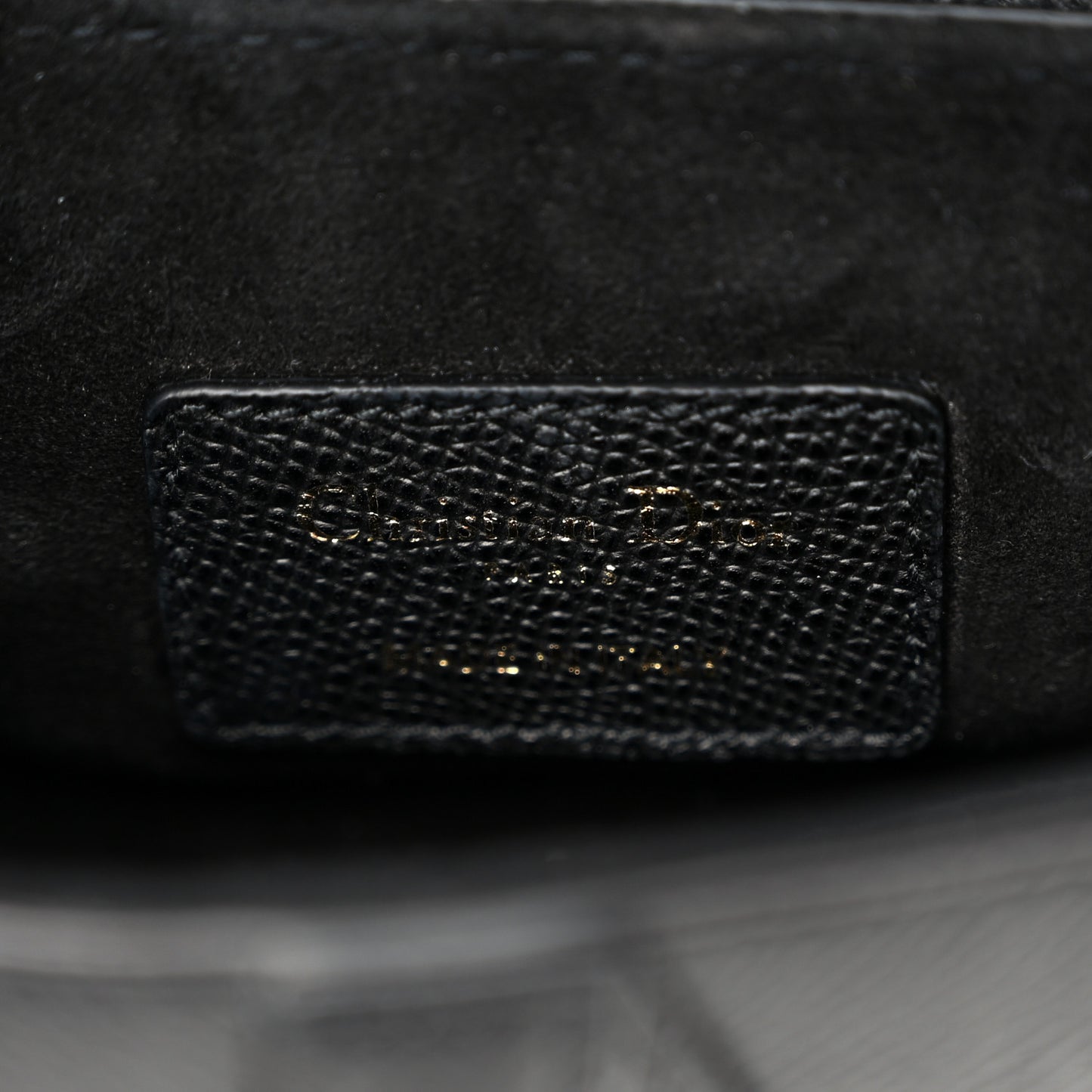 Grained Calfskin Mini Saddle Bag Black