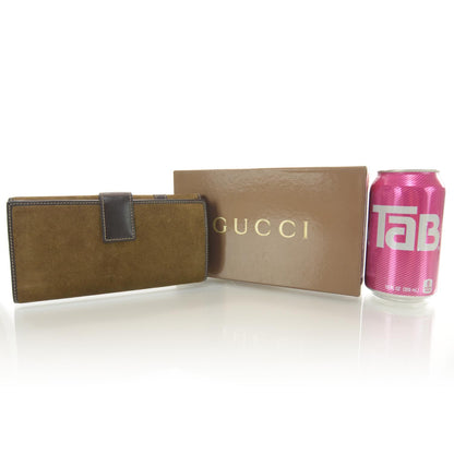 Gucci Suede Royal Continental Wallet Brown 2 of 7