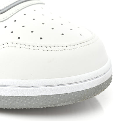 Christian Dior Smooth Calfskin Oblique Galaxy Perforated Mens B27 Low Top Sneakers 39 White Grey 12 of 13