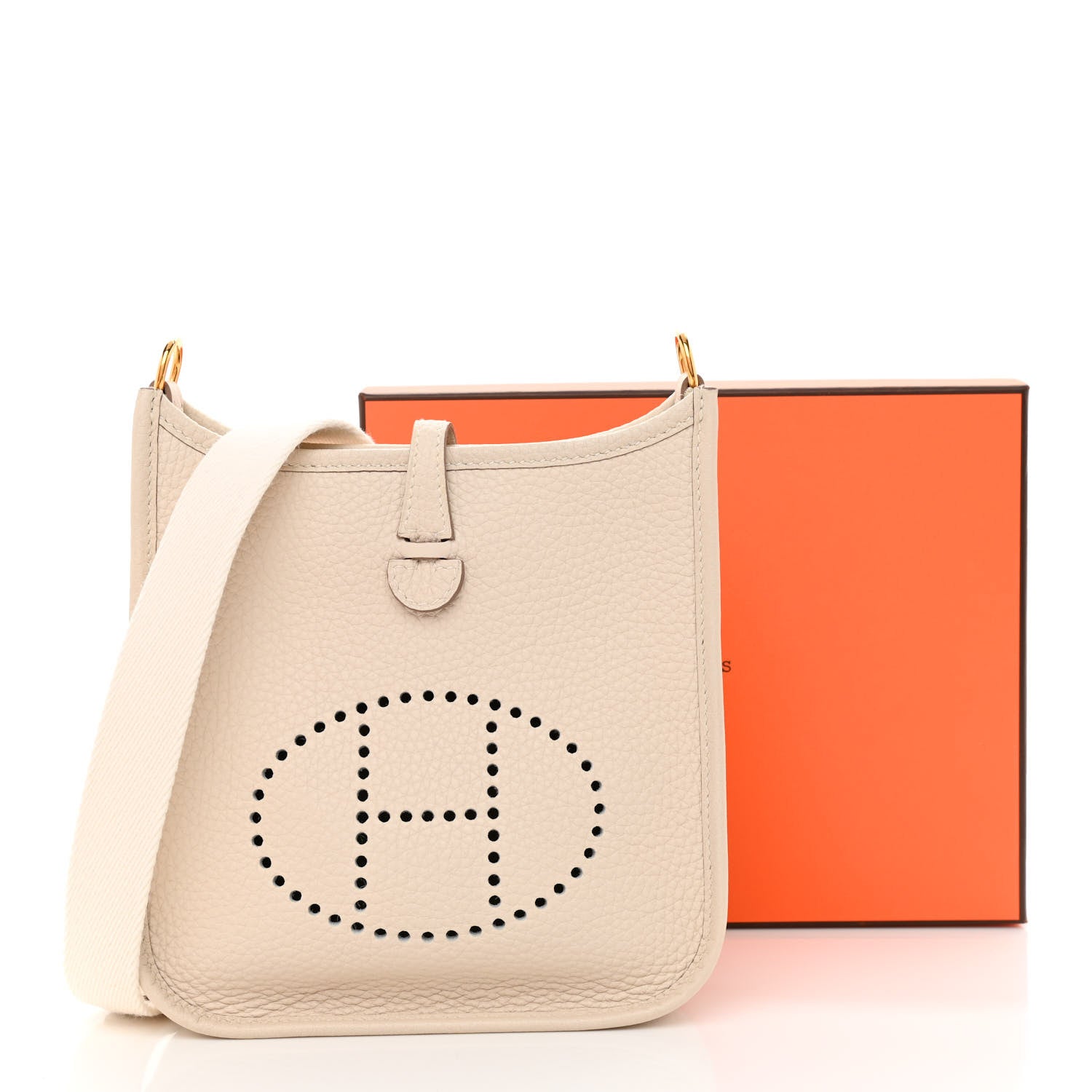 Hermes Taurillon Clemence Evelyne TPM Craie 11 of 11