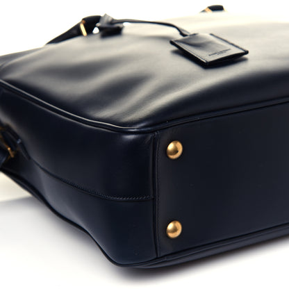Saint Laurent Calfskin Small Classic Duffle Briefcase Deep Marine 9 of 10