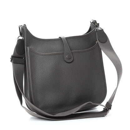 Hermes Taurillon Clemence Evelyne III PM Etain 3 of 11