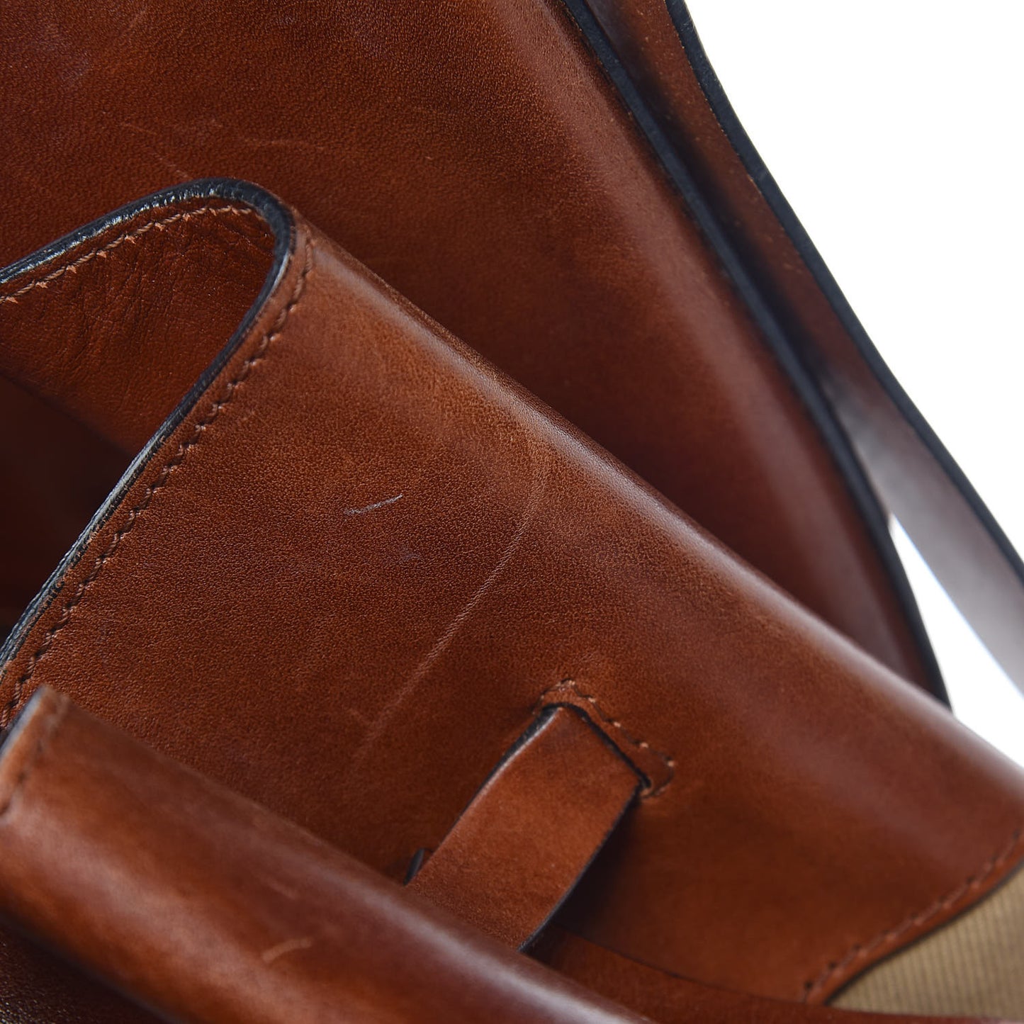 Bridle Calfskin House Check Kenton Hobo Brown