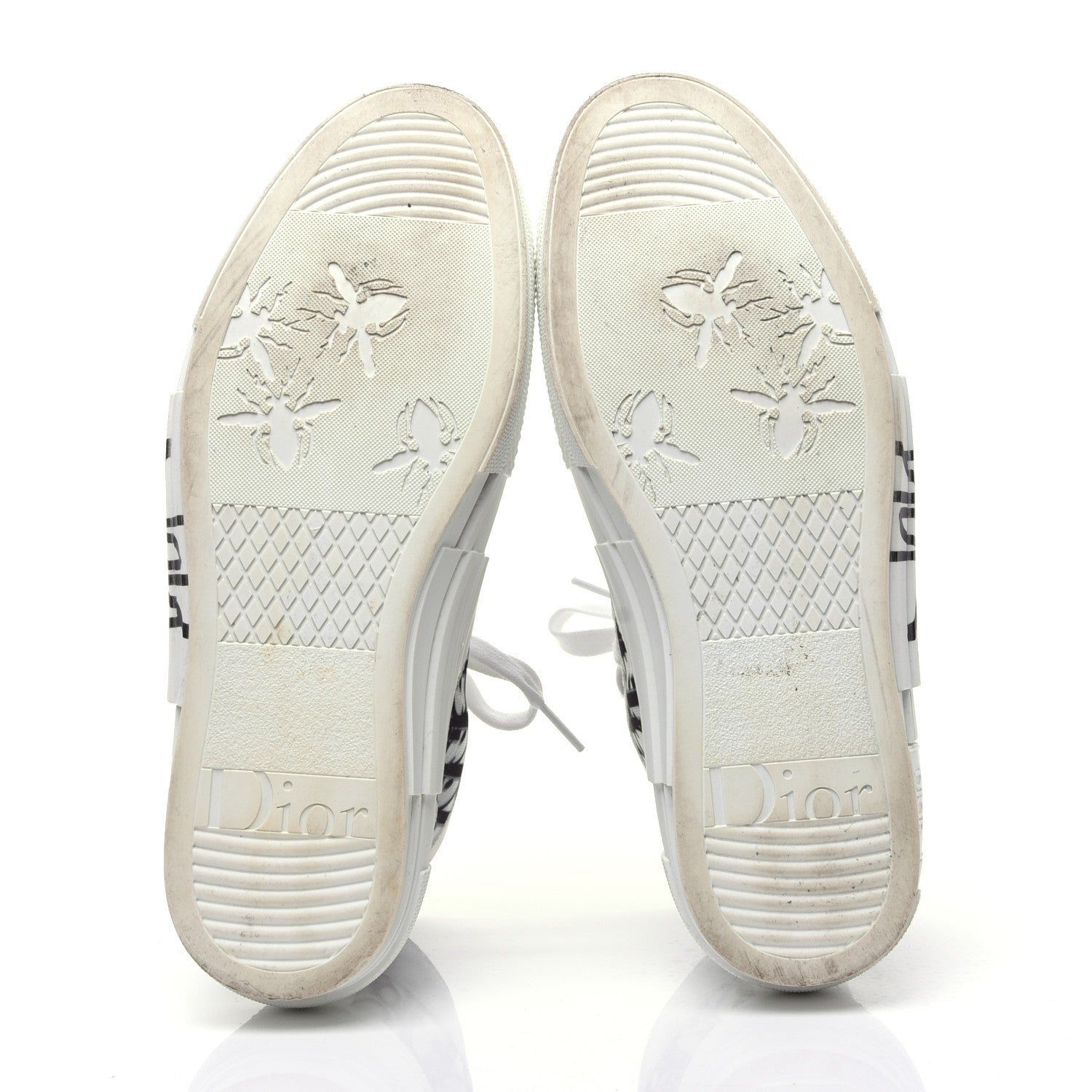 Christian Dior X SHAWN STUSSY Canvas Oblique Bee Mens B23 High Top Sneakers 41 White Black 12 of 15
