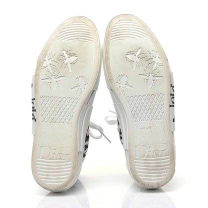Christian Dior X SHAWN STUSSY Canvas Oblique Bee Mens B23 High Top Sneakers 41 White Black 12 of 15