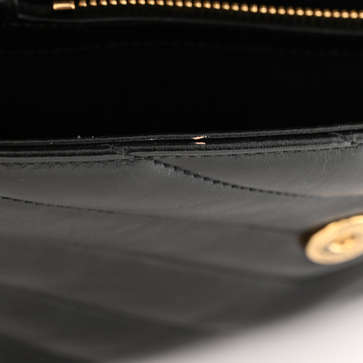Calfskin Y Quilted Monogram Small Loulou Chain Satchel Black