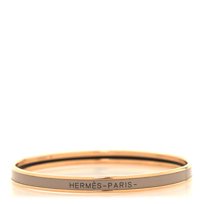 Hermes Enamel Printed Extra Narrow Bracelet Marron Glace 1 of 5