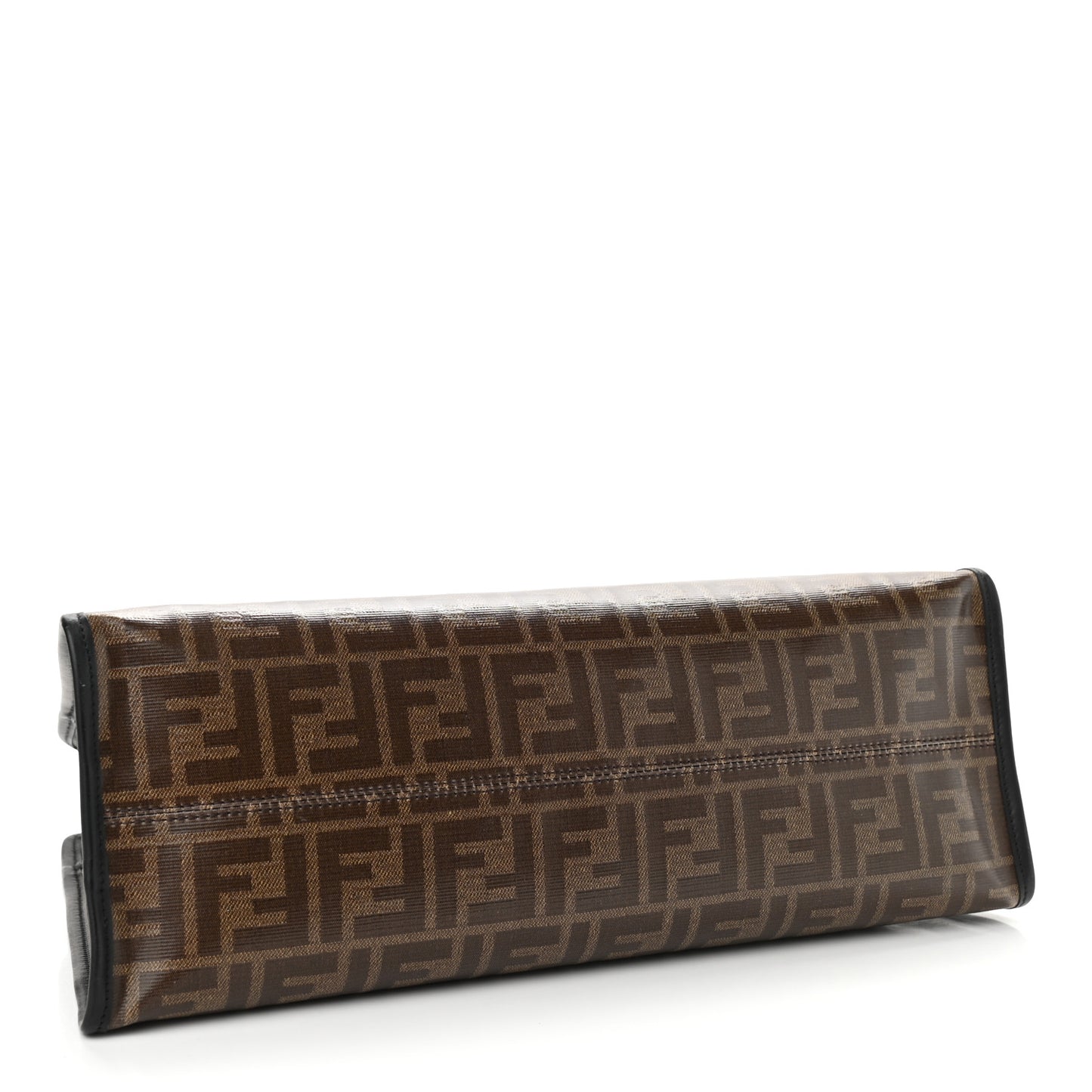 Glazed Fabric Vitello Century FF 1974 Stamp Patch Medium Peekaboo Defender Cover Mogano Panna Black