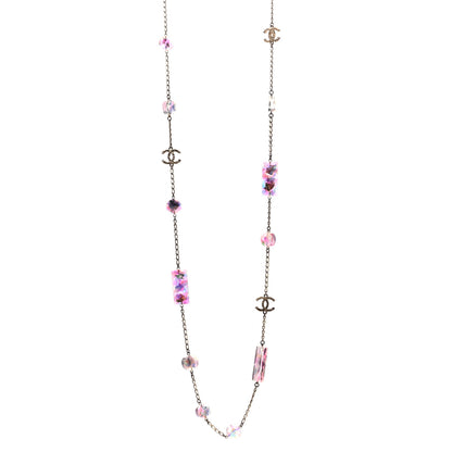 Chanel Bead CC Long Necklace Gold Multicolor 1 of 6