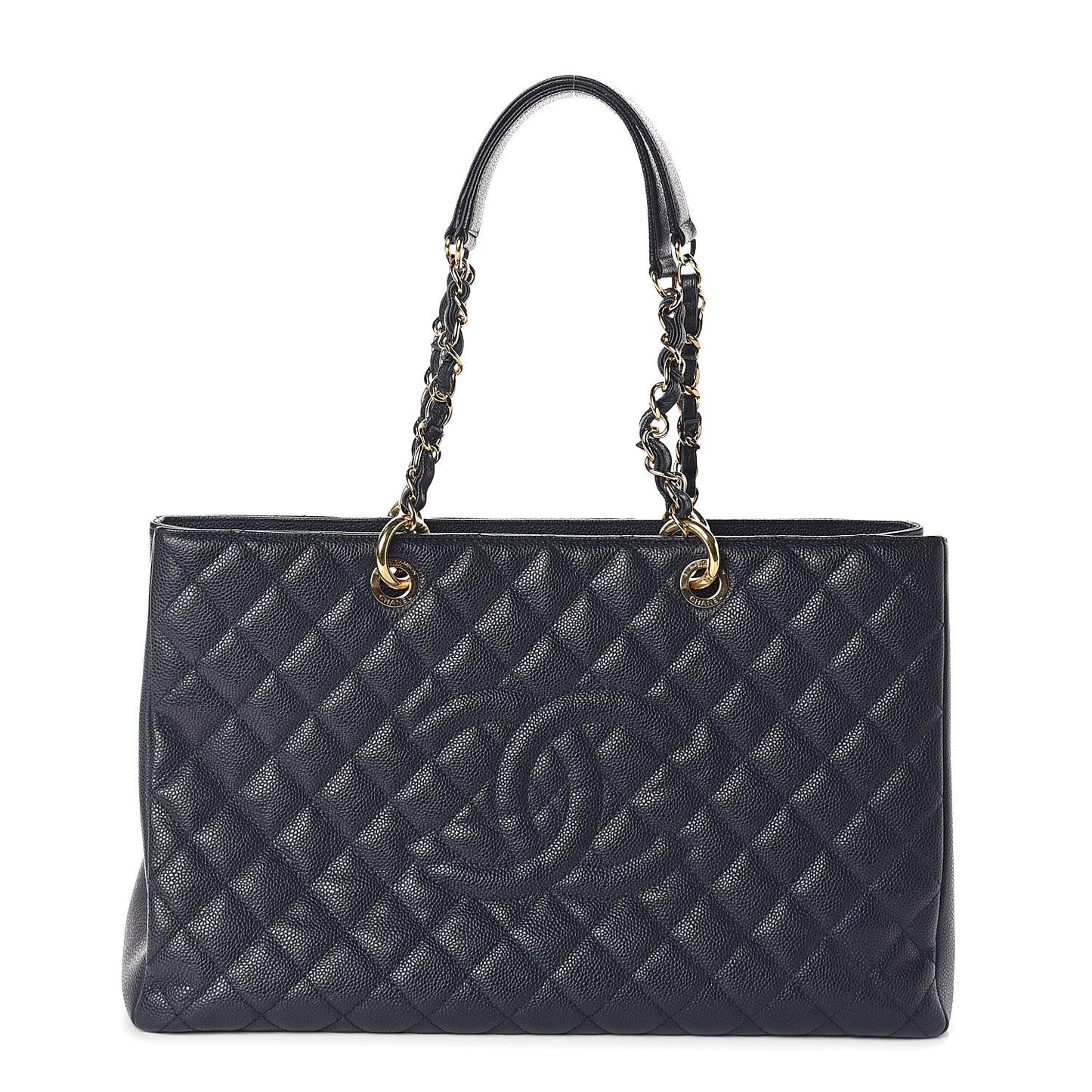 Caviar Quilted XL Grand Shopping Tote GST Blue