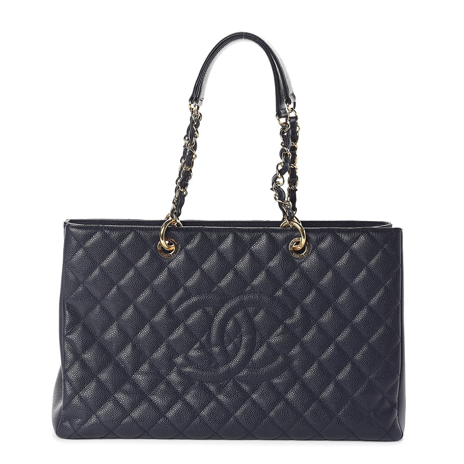 Chanel Caviar Quilted XL Grand Shopping Tote GST Blue 1 of 11