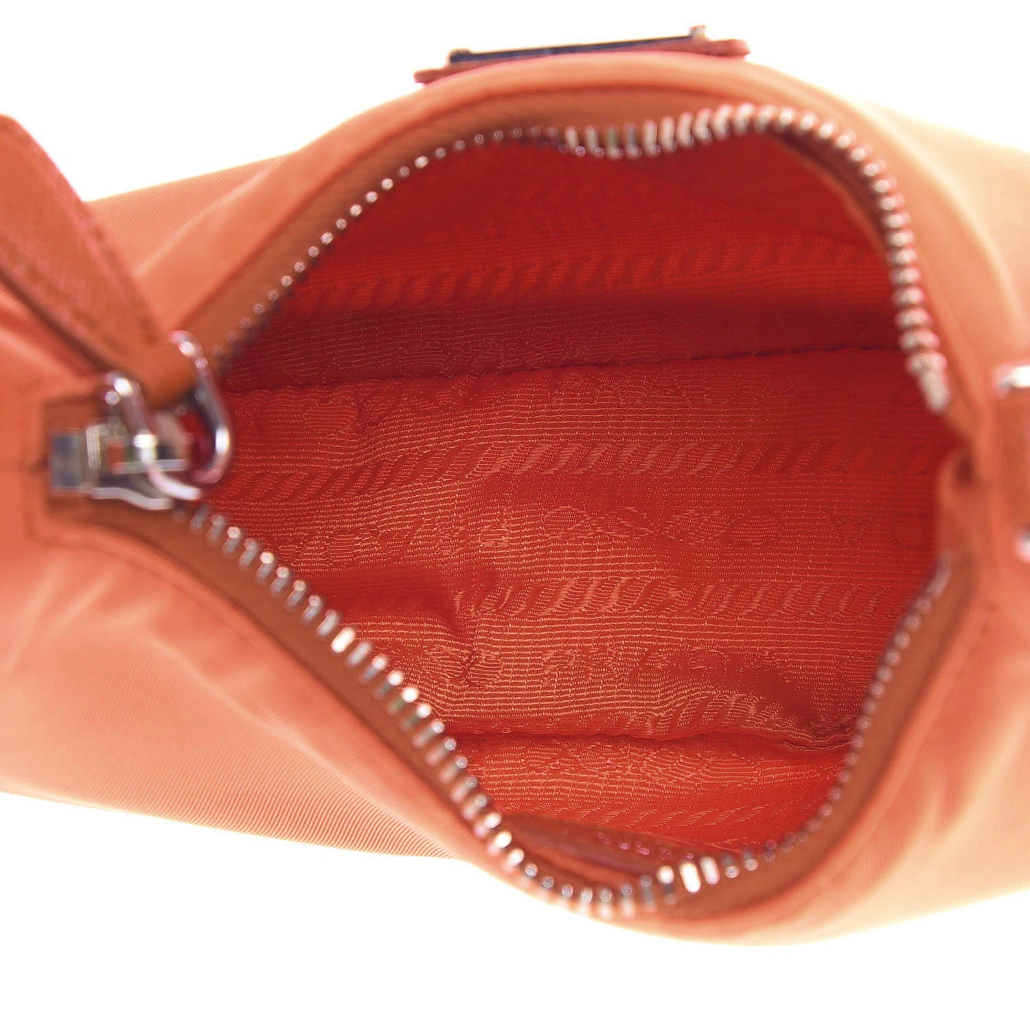 Prada Tessuto Nylon Saffiano Mini Re-Edition 2000 Shoulder Bag Arancio 5 of 10