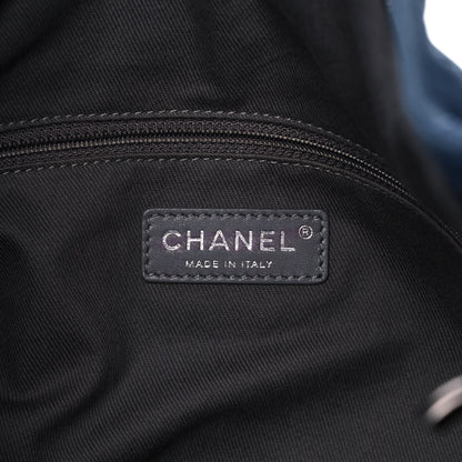 Chanel Iridescent Calfskin Quilted Daily Hobo Blue 6 of 10