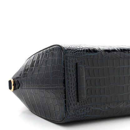 Givenchy Calfskin Crocodile Embossed Small Antigona Navy 9 of 10