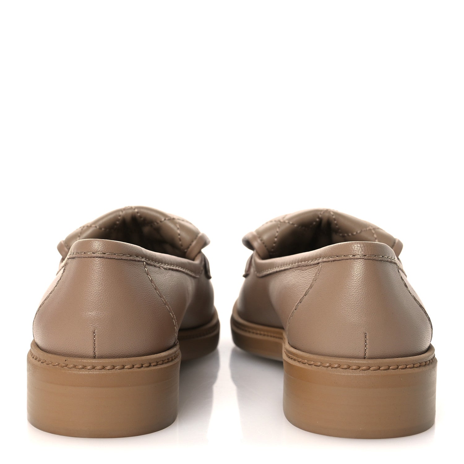 Chanel Lambskin Quilted CC Turnlock Loafers 40 Beige 6 of 10