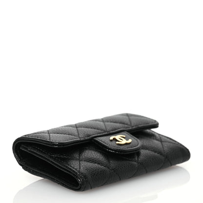 Chanel Caviar Quilted Flap Card Holder Wallet Black 4 of 10