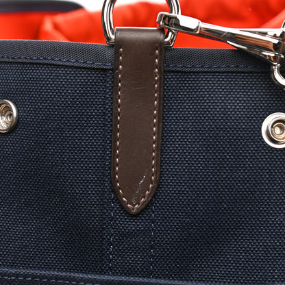 Hermes Canvas The Grooming Bag Bleu Navy Feu 13 of 15