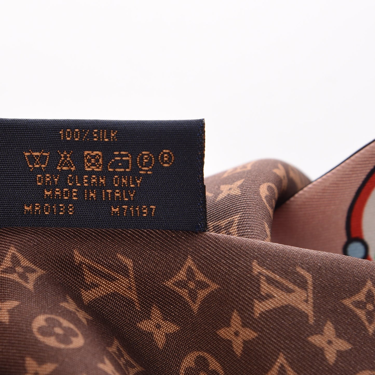 Silk Monogram LV Stories BB Bandeau Nude