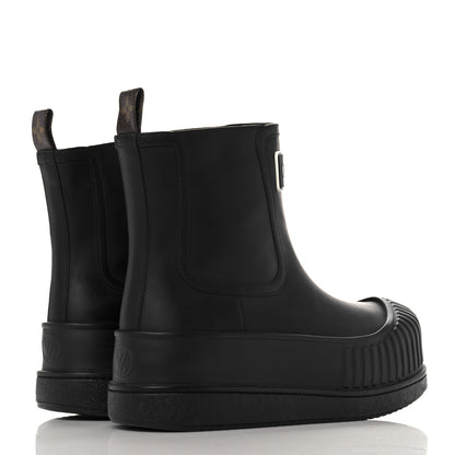 Louis Vuitton Calfskin Polar Flat Ankle Boots 38 Black 4 of 10