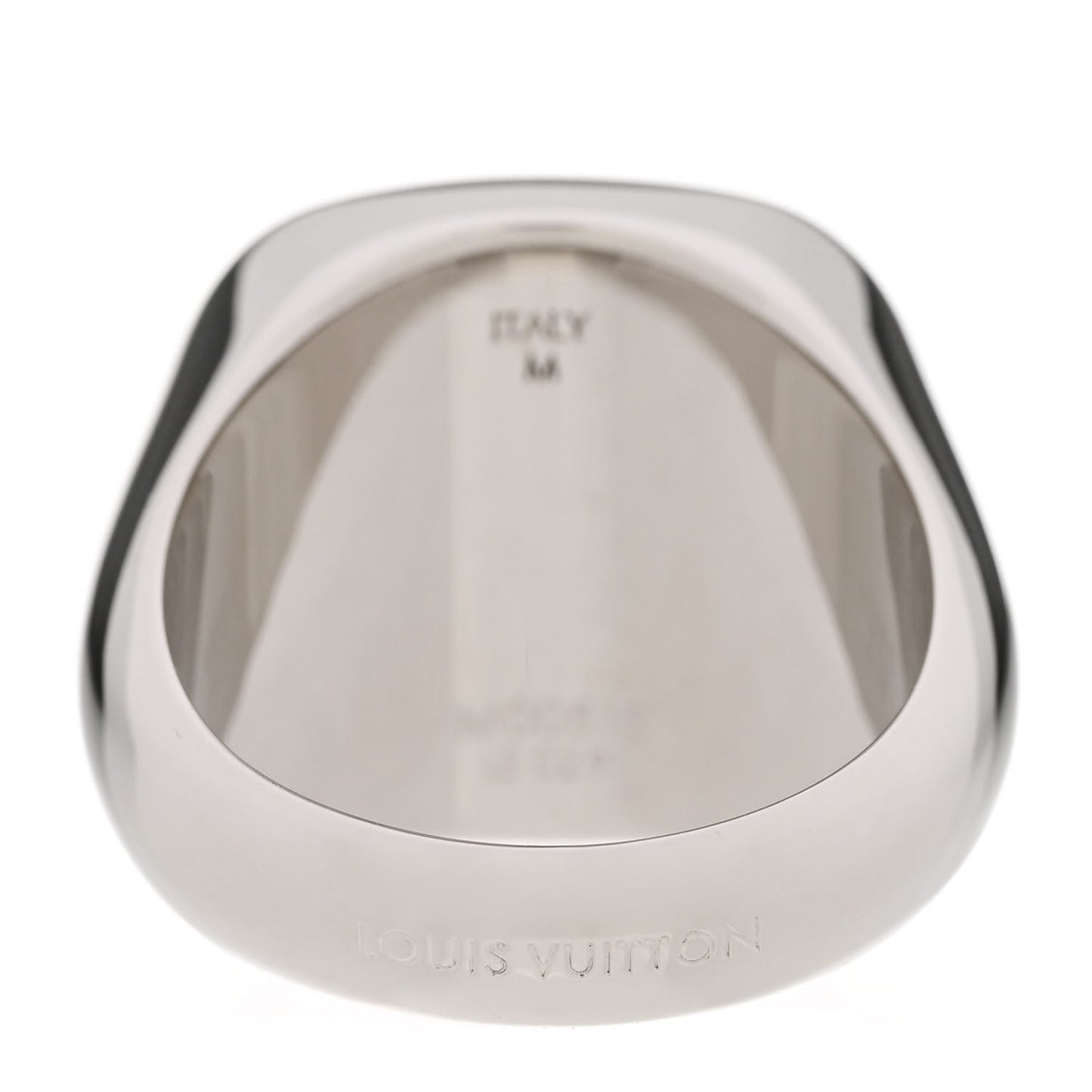 Monogram Lock Signet Ring M Silver