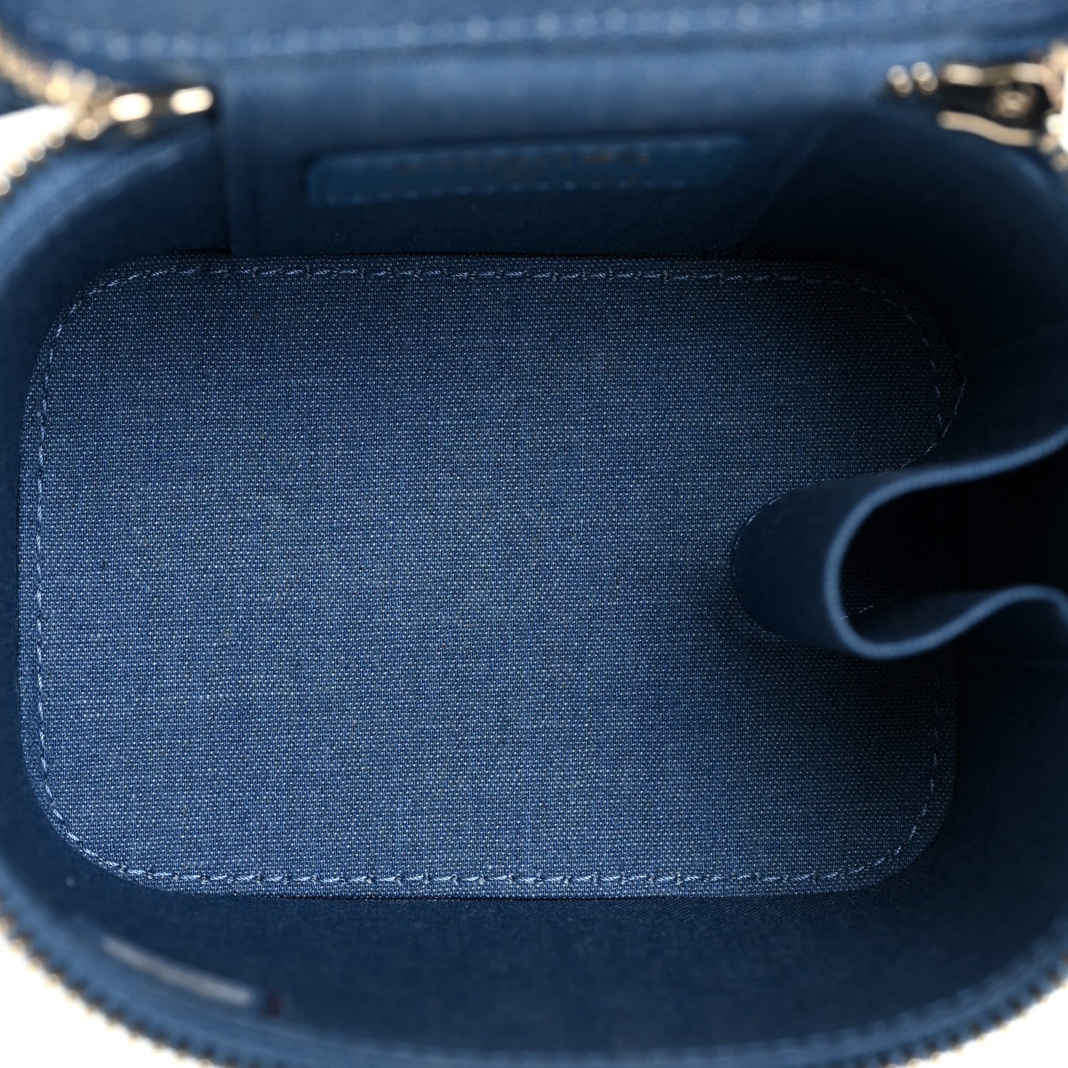 Chanel Denim Quilted Mini Pearl Crush Vanity Case With Chain 5 of 11