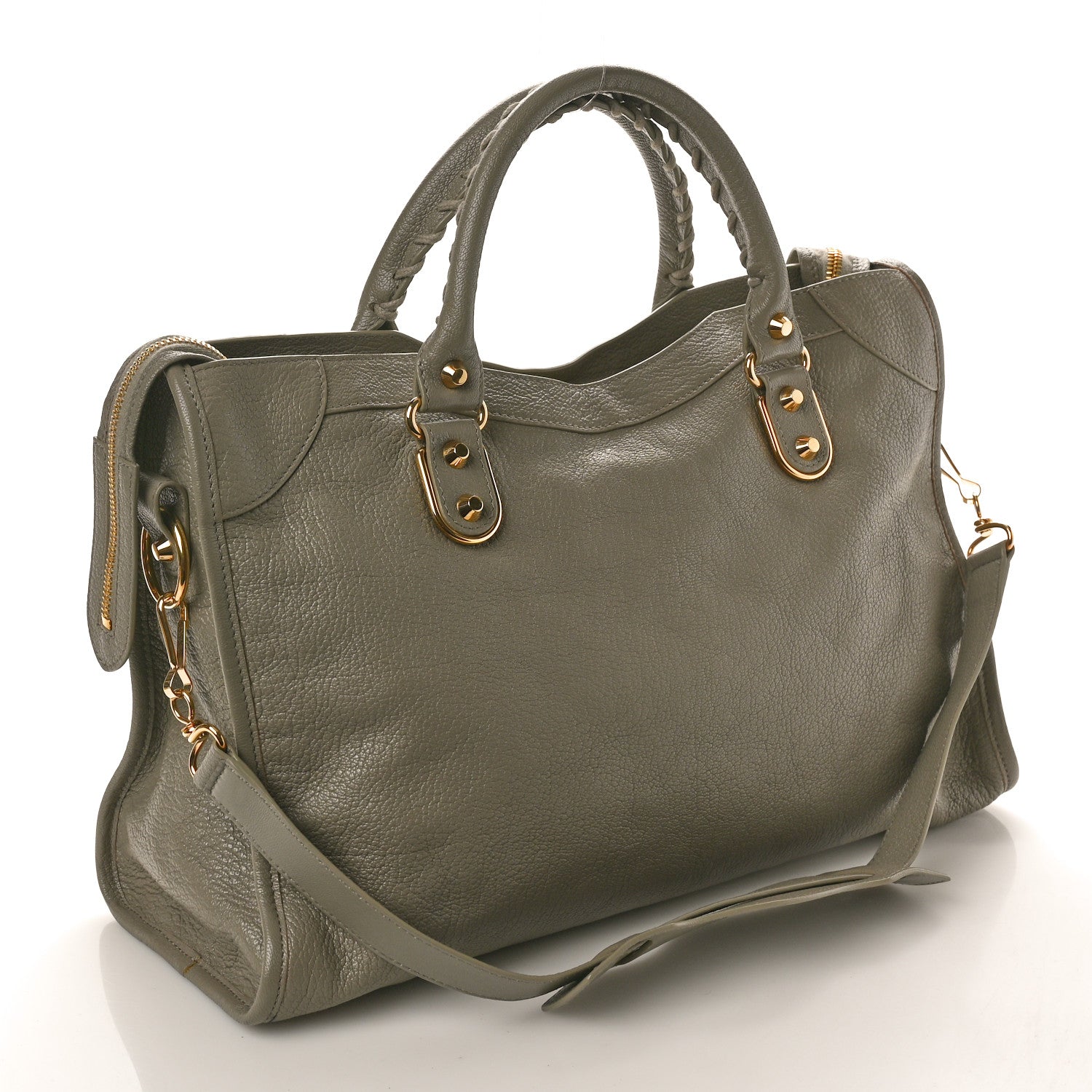 Balenciaga Chevre Gold Metallic Edge Hardware City Gris Taupe 4 of 12
