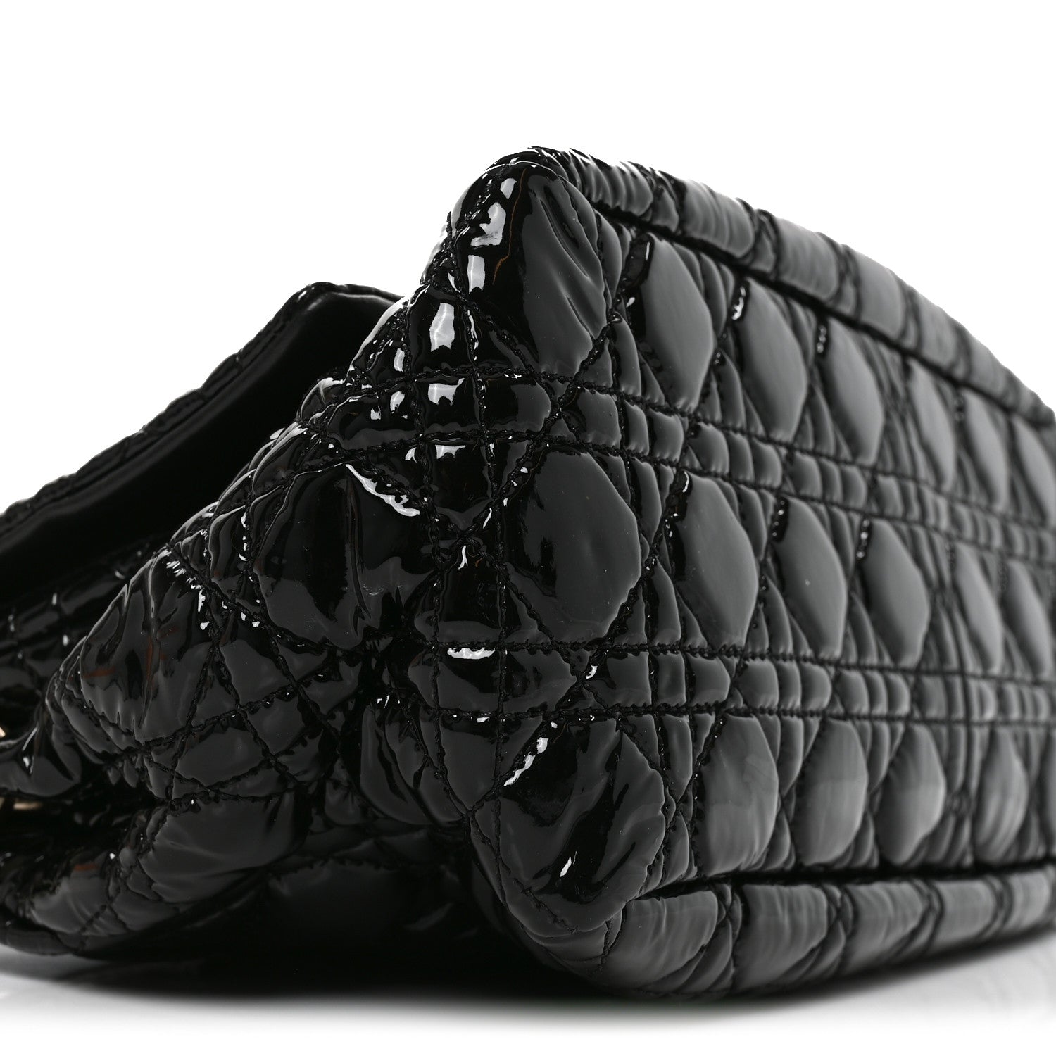 Christian Dior Patent Cannage New Lock Flap Black 8 of 9