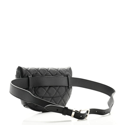Chanel Grained Calfskin Quilted Waist Belt Bag Black 3 of 12