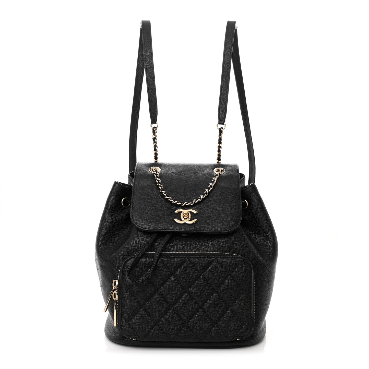 Caviar Quilted Business Affinity Backpack Black