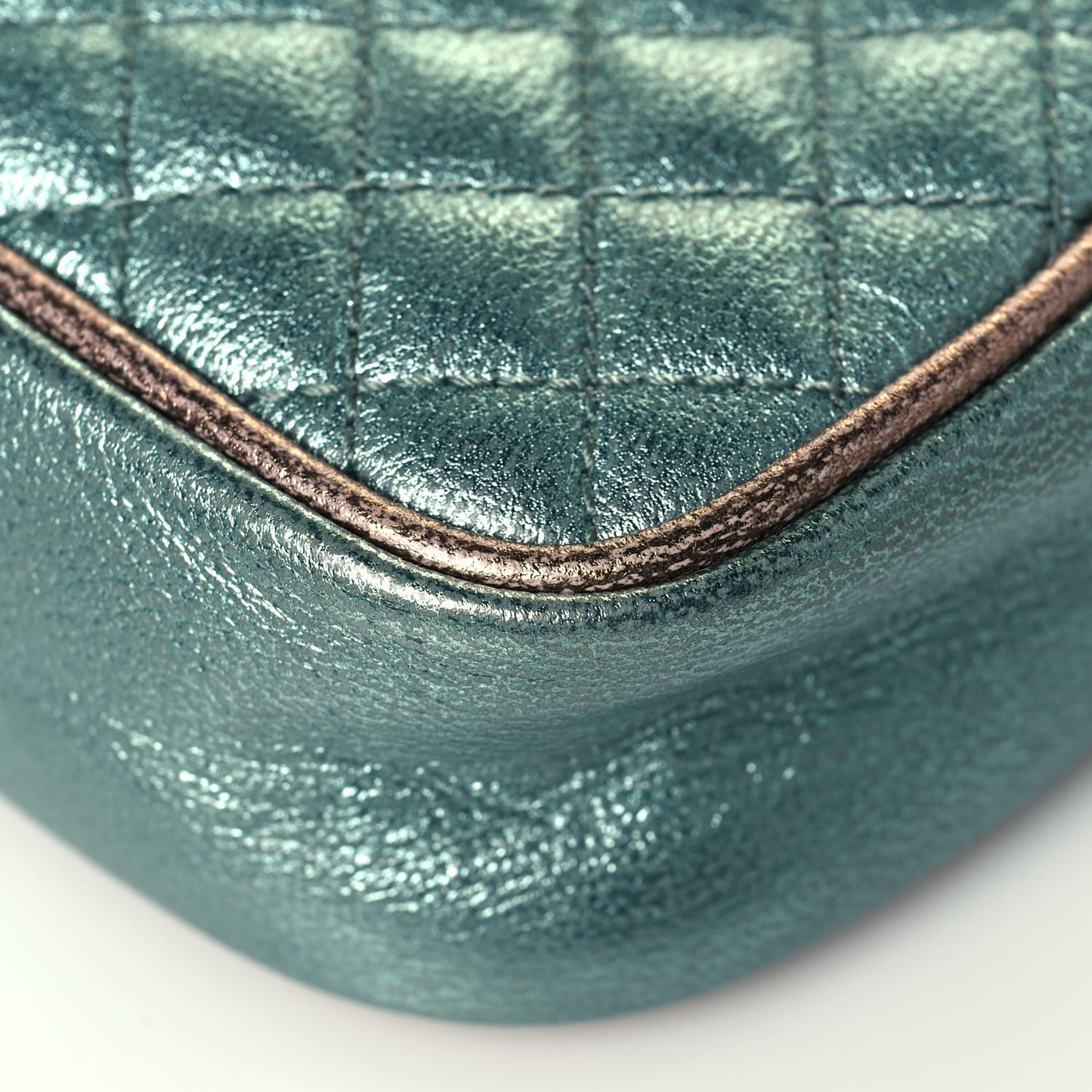 Laminated Nappa Trapuntata Mini Zumi Dome Shoulder Bag Rosa Lago Rame