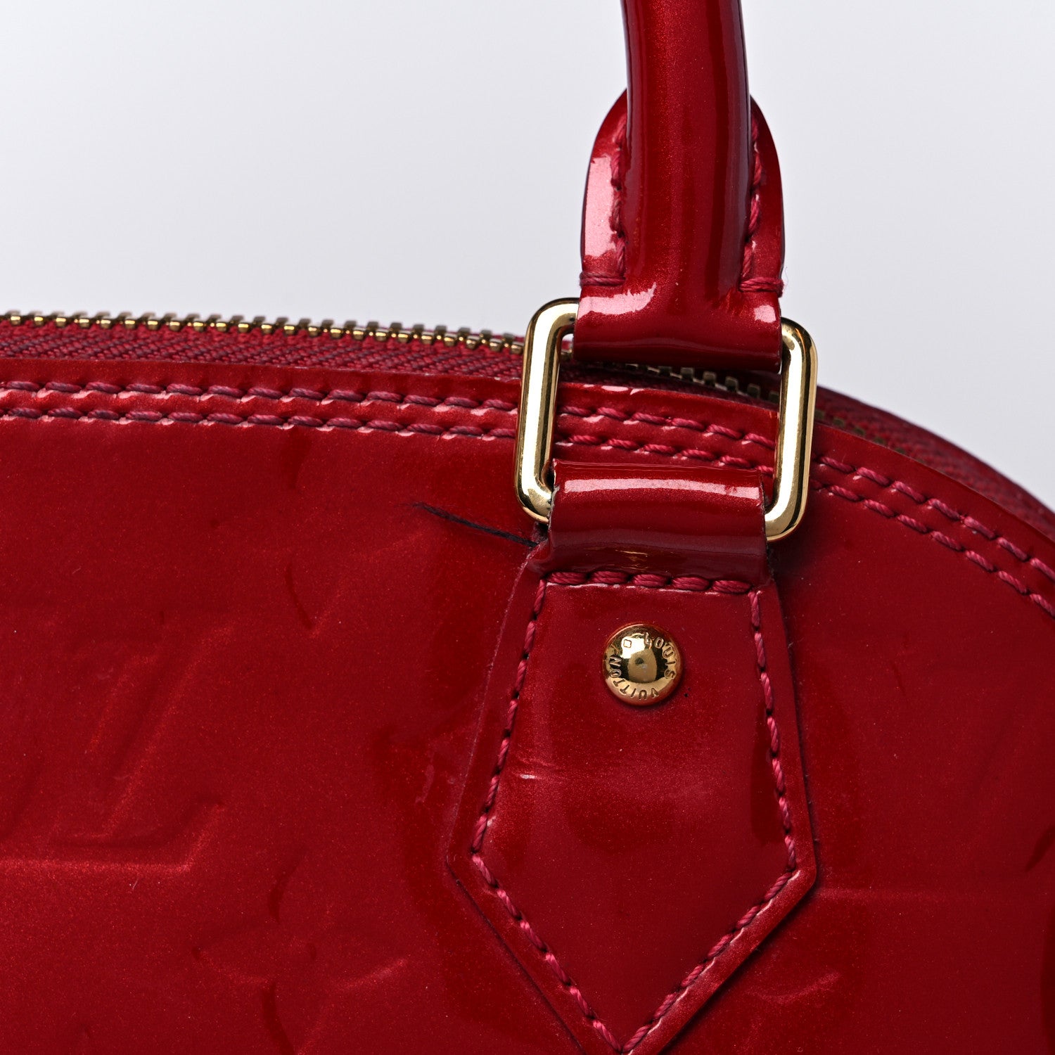 Louis Vuitton Vernis Alma BB Cherry 18 of 21