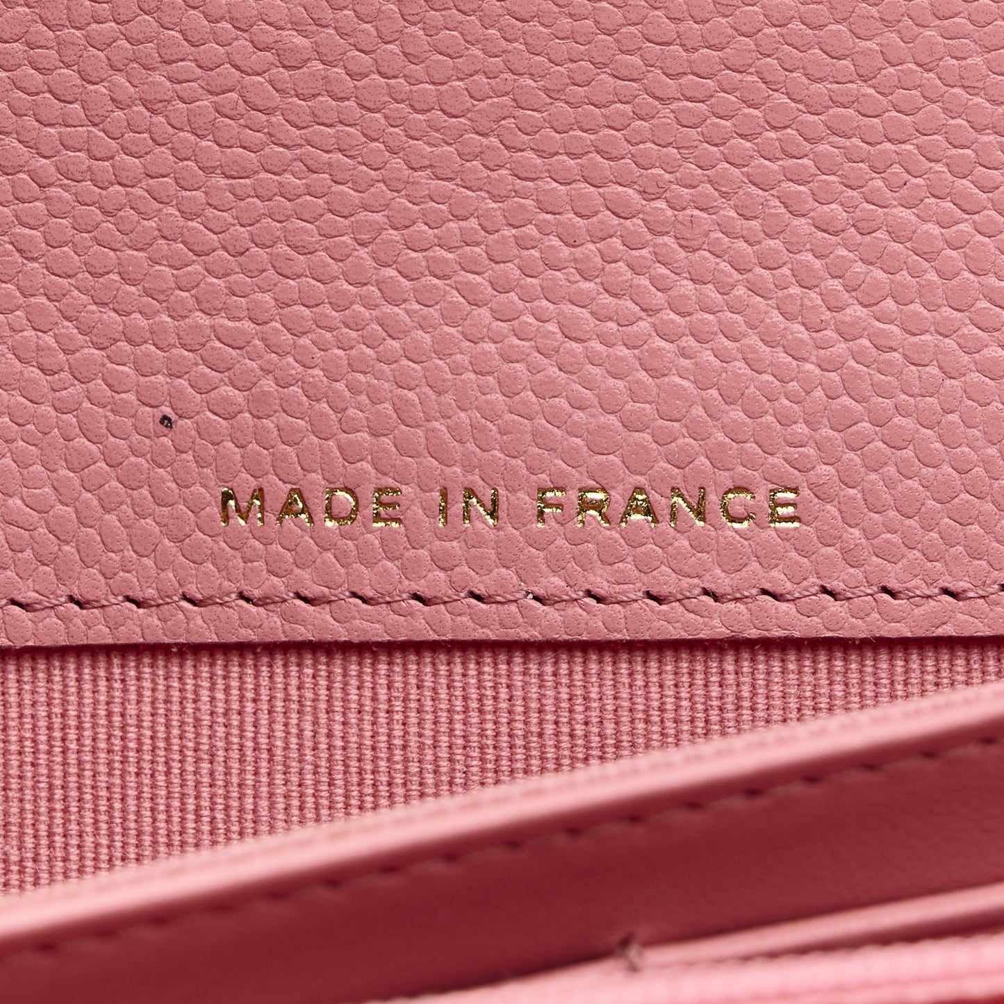 Caviar Quilted Large Gusset Flap Wallet Light Pink