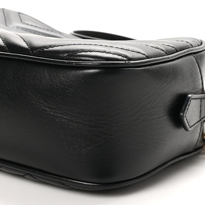 Gucci Calfskin Matelasse Small GG Marmont Chain Shoulder Bag Black 10 of 10