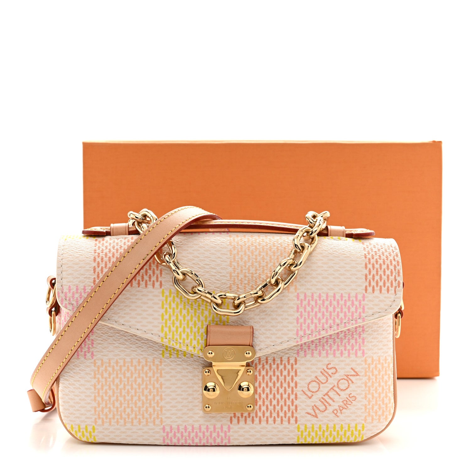 Louis Vuitton Damier Giant Pochette Metis East West Peach 11 of 11