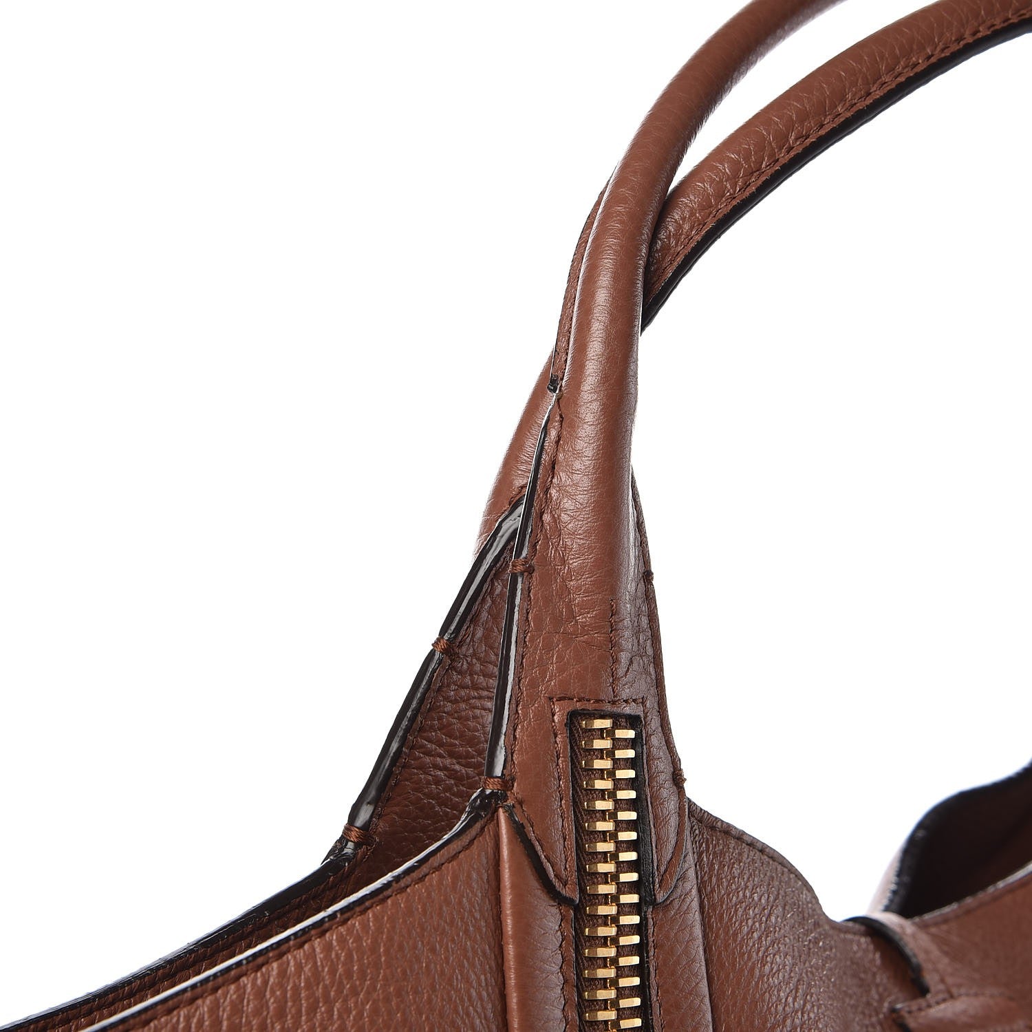 Tom Ford Pebbled Calfskin Amber Double Zip Tote Rose 8 of 8