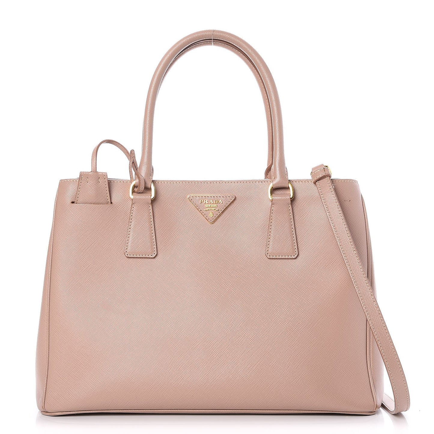 Saffiano Lux Medium Tote Cammeo