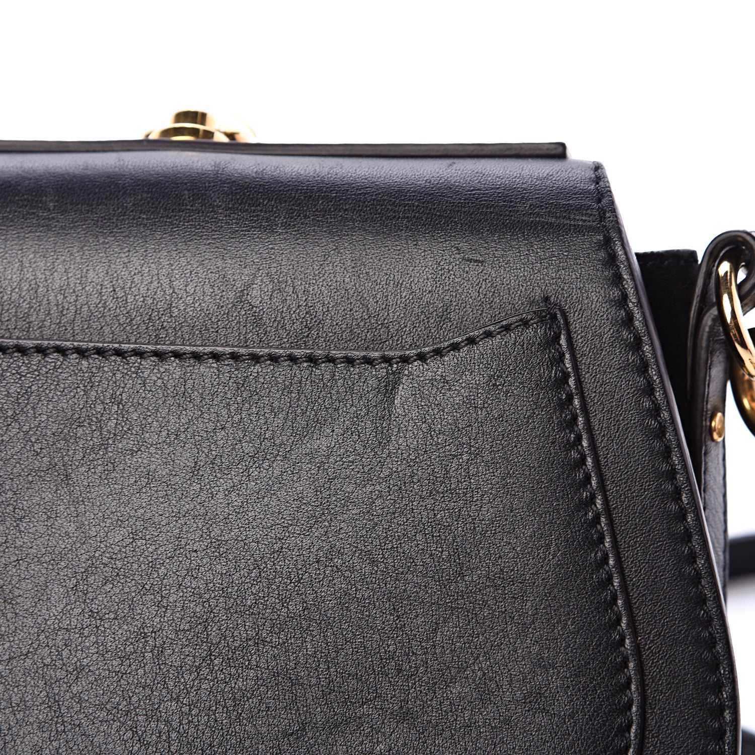 Chloe Calfskin Suede Quilted Small Nile Bracelet Bag Black 11 of 11