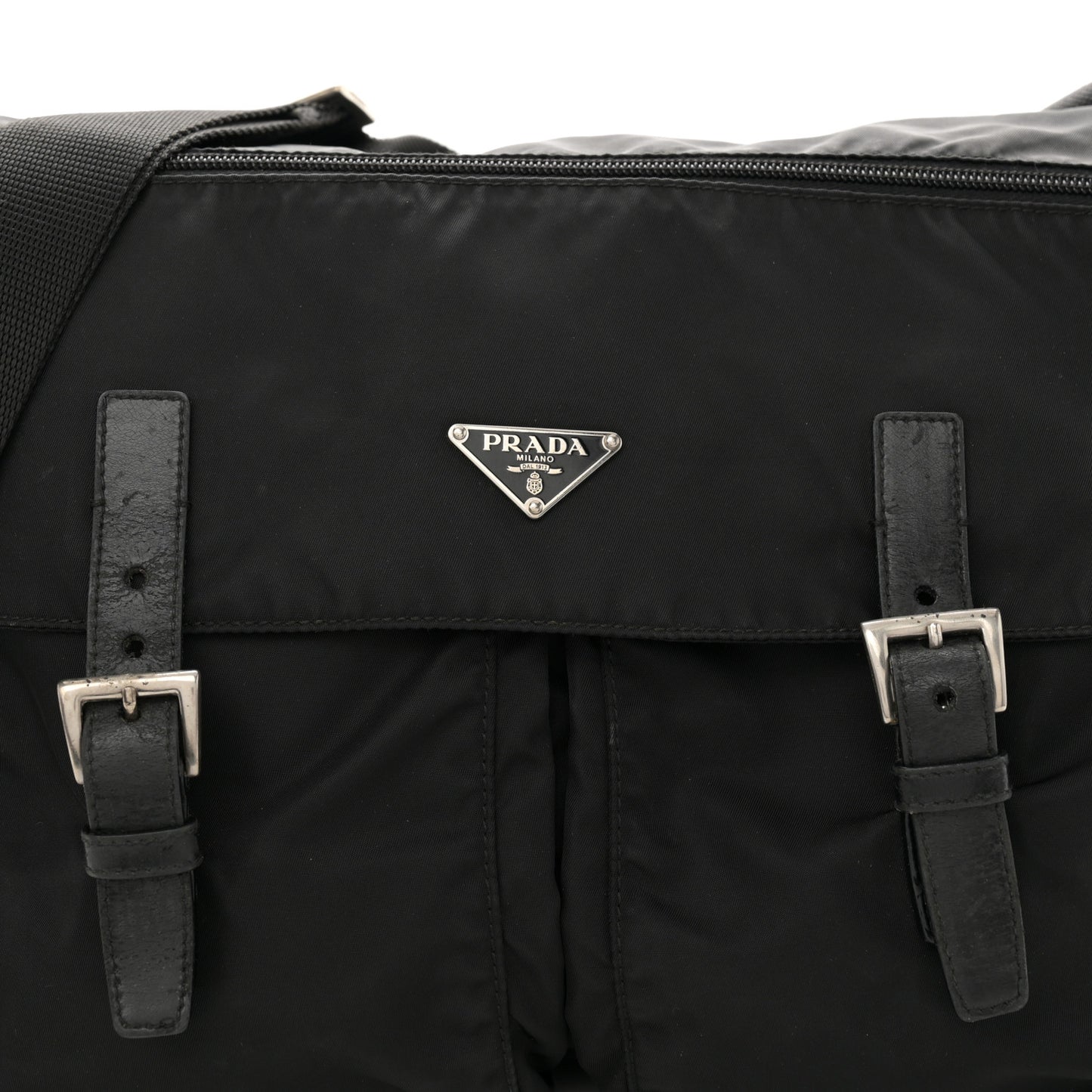 Nylon Vela Sport Messenger Bag Black