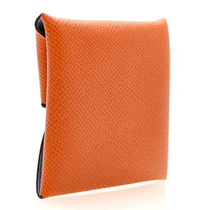 Hermes Epsom Bastia Verso Coin Purse Orange Celeste 3 of 7